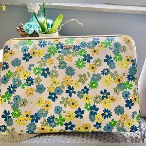 Kate Spade New Large Laptop Bag French cream floral Padded